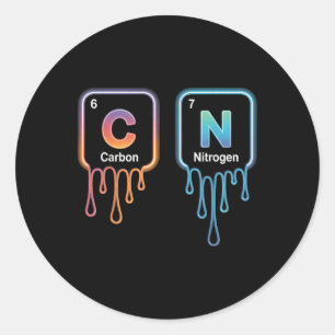 Grappige 67 Meme Wetenschap Chemie Nerd Humor Peri Ronde Sticker