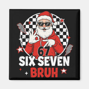 Grappige 67 Meme Zes Zeven Kerstmis Bruh Kerstman Magneet