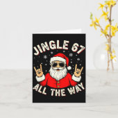 Grappige 67 Rock On Sinterklaas Zes Zeven Trendy M Kaart (Gele Bloem)