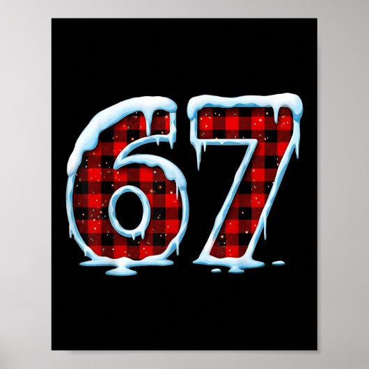 Grappige 67 Six Seven Meme Kerst Pijama Poster (Voorkant)