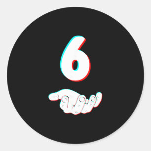 Grappige 67 Six Seven Meme Koppel Matching Hallowe Ronde Sticker