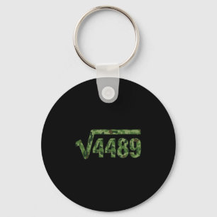 Grappige 67 Trendy Vierkantswortel 4489 Camo T-shi Sleutelhanger