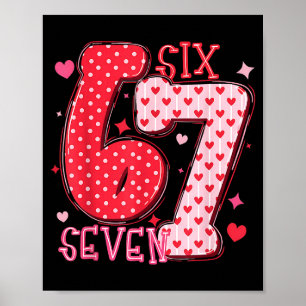 Grappige 67 Valentijn 6 7 Meme Koppel E Matching Poster