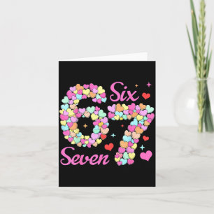 Grappige 67 Valentijn Six Seven Snoep Hart 6 7 Mem Kaart