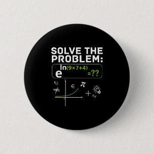 Grappige 67 Wiskunde Meme Los Het Probleem Op Lera Ronde Button 5,7 Cm