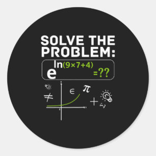 Grappige 67 Wiskunde Meme Los Het Probleem Op Lera Ronde Sticker