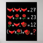 Grappige 67 wiskundeleraar valentijnsdag wiskundel poster (Voorkant)