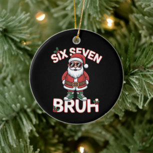 Grappige 67 Zes Zeven Kerst Bruh Sinterklaas Keramisch Ornament