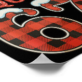 Grappige 67 Zes Zeven Meme Brainrot 67 Kerst Vierk Poster (Hoek)