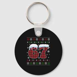 Grappige 67 Zes Zeven Meme Brainrot Cringe Kerst  Sleutelhanger