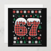 Grappige 67 Zes Zeven Meme Cringe Kerst Rood Gerui Feestdagenkaart (Voorkant / Achterkant)