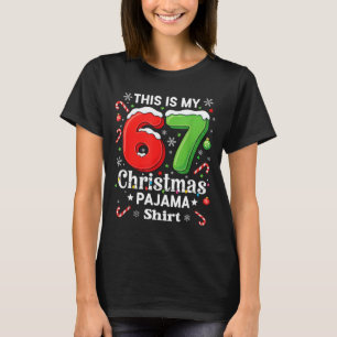 Grappige 67 Zes Zeven Meme Kerst Pyjama Shirt Kind