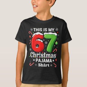 Grappige 67 Zes Zeven Meme Kerstmis Pyjama Shirt K