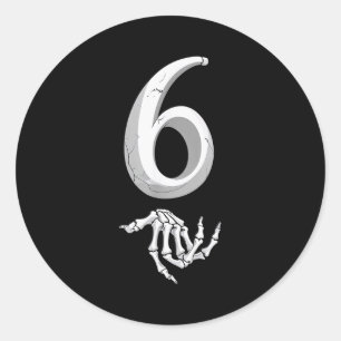 Grappige 67 Zes Zeven Meme Koppel Halloween Ronde Sticker