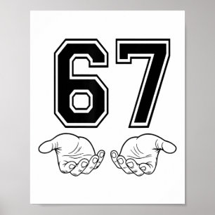 Grappige 67 Zes Zeven Meme Koppel Matching Hallowe Poster