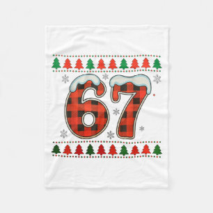 Grappige 67 Zes Zeven Squad Meme Kerstmis Lelijke Fleece Deken