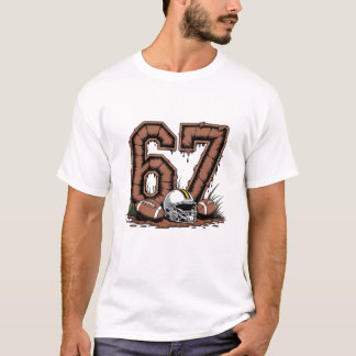 Grappige 6-7 Drip American Football 67 Zes Zeven M T-shirt