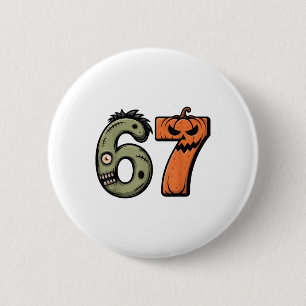 Grappige 6 7 Halloween Kostuum Meme 67 Halloween _ Ronde Button 5,7 Cm