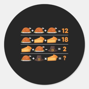 Grappige 6 7 Meme 67 Thanksgiving Volgorde van Ope Ronde Sticker