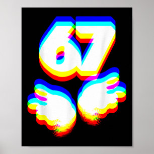 Grappige 6 7 Meme Gen Alpha Jargon Zes Zeven Edm K Poster