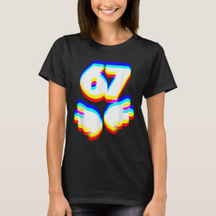 Grappige 6 7 Meme Gen Alpha Sla Jargon Zes Zeven E T-shirt