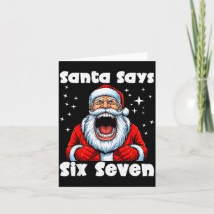 Grappige 6 7 Meme Grote Mond Jongen Kerstman Zegt Kaart