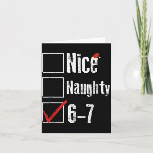 Grappige 6-7 Meme Leuk Stout 67 Kerstmis Hersenrot Kaart