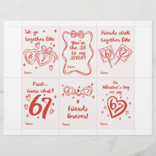 Grappige 6 7 Valentijnskaarten voor de klas Briefhoofd