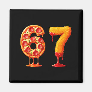 Grappige 6 7 Zza Nugget Meme Zes Zeven 67 Etenlief Magneet