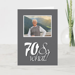 Grappige 70 dus Wat 70ste Verjaardag Foto Kaart