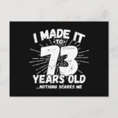 Grappige 73e verjaardag citaat sarcastisch 73 jaar briefkaart (Voorkant)