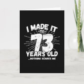 Grappige 73e verjaardag citaat sarcastisch 73 jaar kaart (Voorkant)