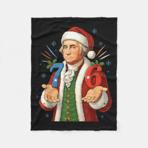Grappige 7-6 6-7 George Washington Sinterklaas 67 Fleece Deken