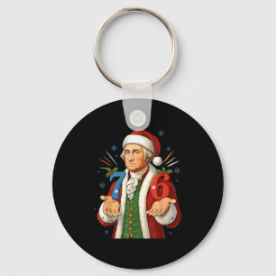 Grappige 7-6 6-7 George Washington Sinterklaas 67  Sleutelhanger