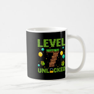Grappige 7e verjaardag jongen gamer level 7 ontgre koffiemok