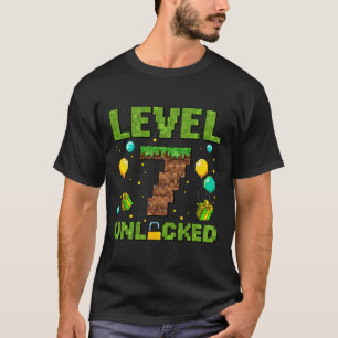 Grappige 7e verjaardag jongen gamer niveau 7 ontgr t-shirt