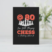 Grappige 80ste verjaardag gift - 80 jaar oude scha kaart (Staand voorkant)