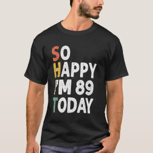 grappige 90 jaar oude  van de geboorte, zo blij me t-shirt