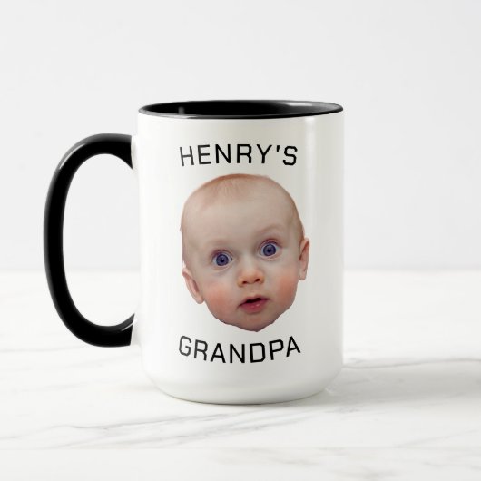 Grappige aangepaste Baby gezicht Mok (Links)