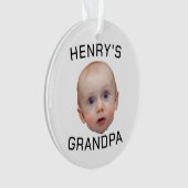 Grappige aangepaste Baby gezicht Ornament (voorkant)