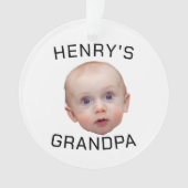 Grappige aangepaste Baby gezicht Ornament (voorkant)