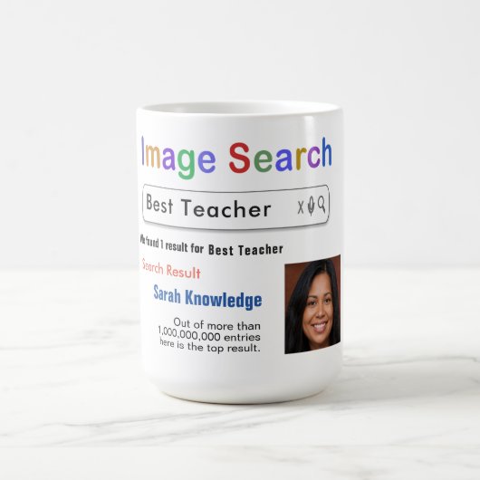 Grappige aangepaste beste leraar zoek geschenk mok (Center)