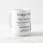 Grappige aangepaste beste leraar zoek geschenk mok (Voorkant links)