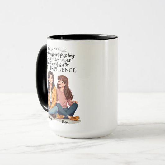 Grappige aangepaste BFF Mok (Voorkant links)