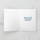 Grappige aangepaste boodschap Witte Eend Verjaarda Kaart (Binnen)