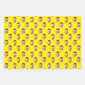 Grappige aangepaste gezicht foto Santa Head Inpakpapier Vel (Voorkant 2)