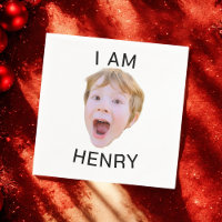 Grappige aangepaste gezicht servetten verjaardag p