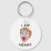 Grappige aangepaste gezicht sleutelhanger verjaard (Voorkant)