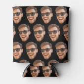 Grappige aangepaste gezicht uitgesneden foto blikjeskoeler (Voorkant)