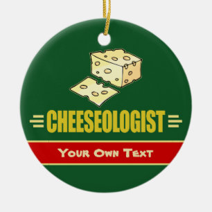 Grappige aangepaste kaas Kerst Keramisch Ornament